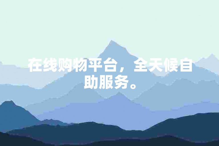 在线购物平台，全天候自助服务。