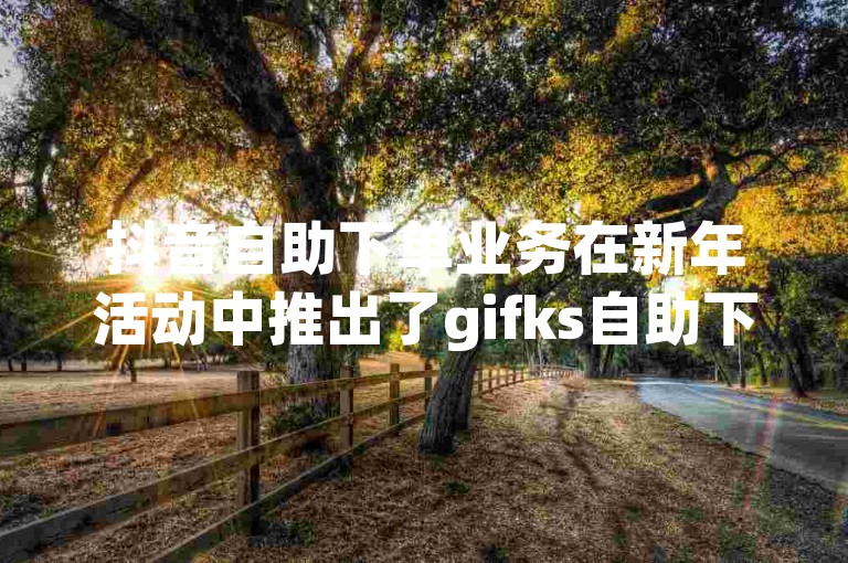 抖音自助下单业务在新年活动中推出了gifks自助下单系统，为用户提供便捷的服务体验。