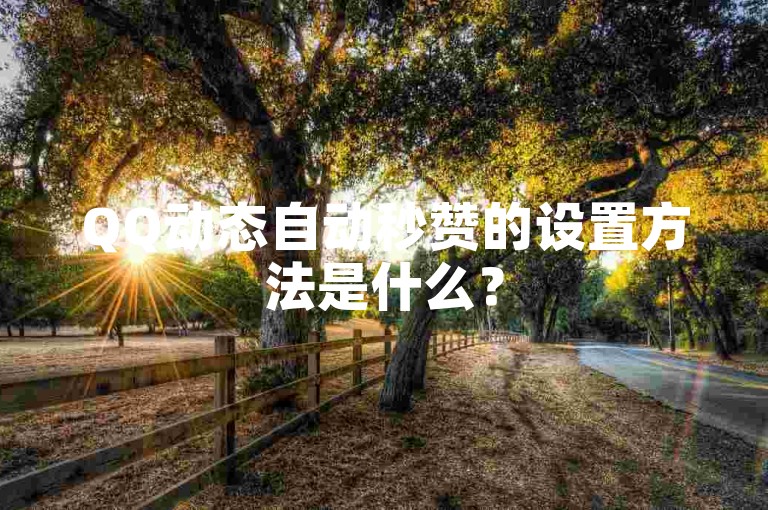QQ动态自动秒赞的设置方法是什么？