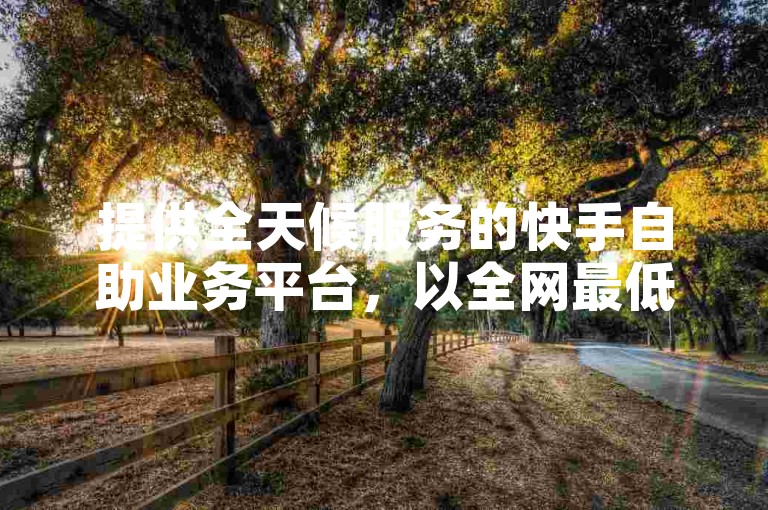 提供全天候服务的快手自助业务平台，以全网最低价格满足您的需求。
