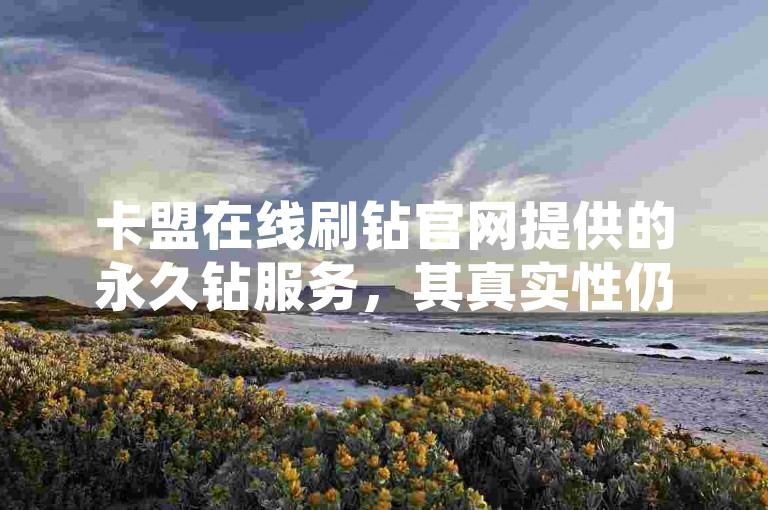 卡盟在线刷钻官网提供的永久钻服务，其真实性仍有待考证。