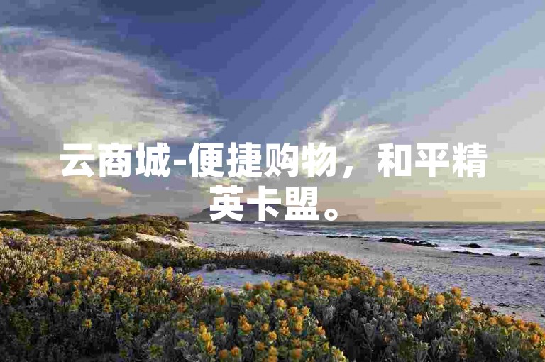 云商城-便捷购物，和平精英卡盟。