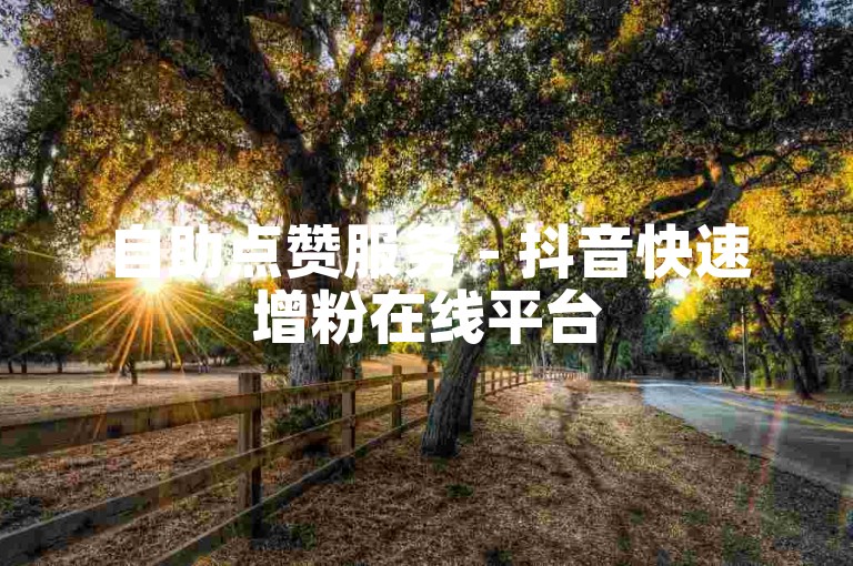自助点赞服务 - 抖音快速增粉在线平台