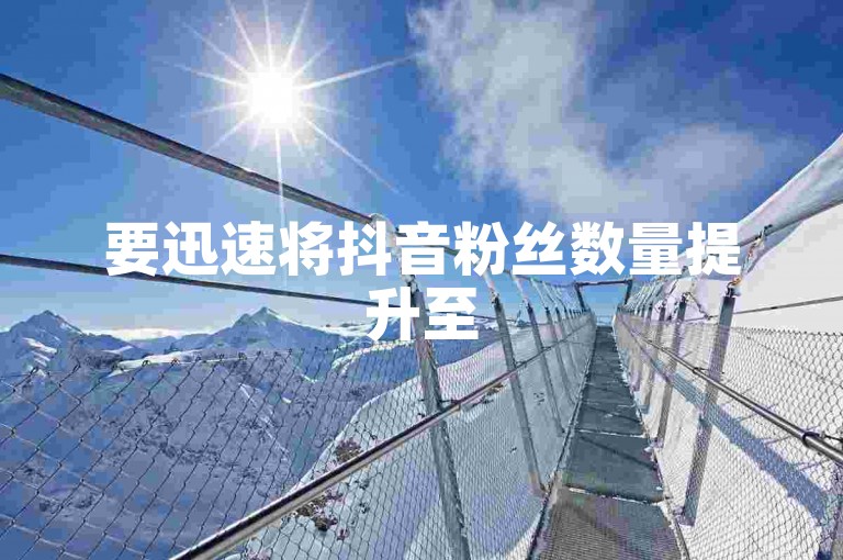 要迅速将抖音粉丝数量提升至500，关键在于创作并分享高质量、具有吸引力的内容，同时积极与观众互动，利用热门话题和挑战增加曝光度。