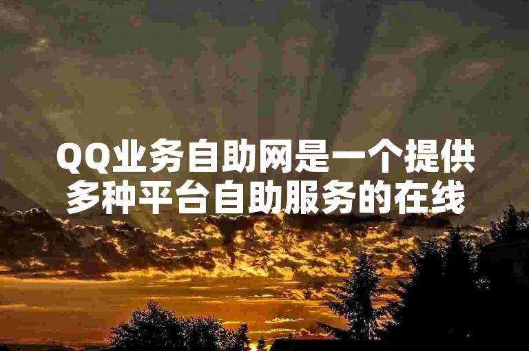 QQ业务自助网是一个提供多种平台自助服务的在线网站。