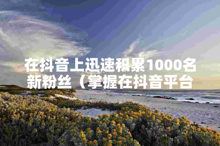 在抖音上迅速积累1000名新粉丝（掌握在抖音平台上快速增长粉丝至1000人的策略）。