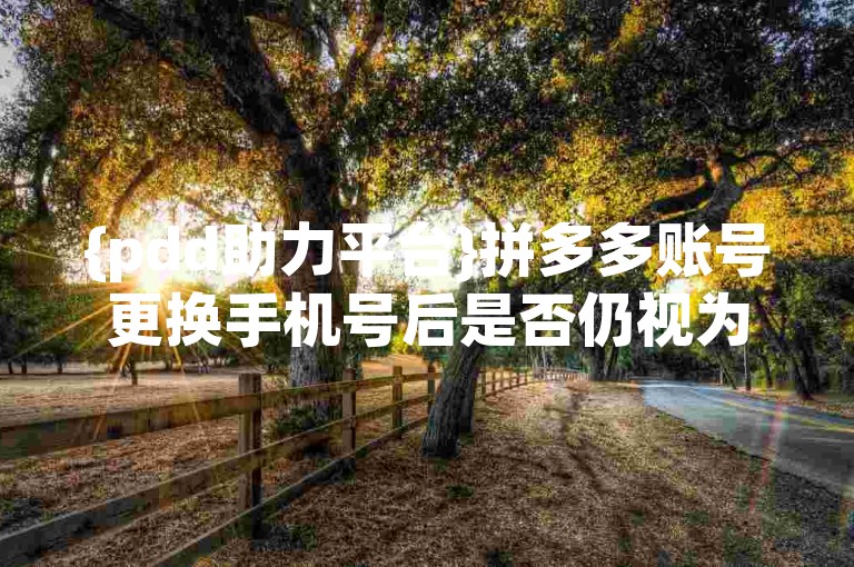 {pdd助力平台}拼多多账号更换手机号后是否仍视为新用户？