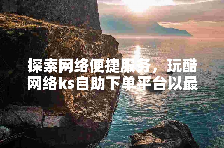 探索网络便捷服务，玩酷网络ks自助下单平台以最低价格满足您的业务需求。
