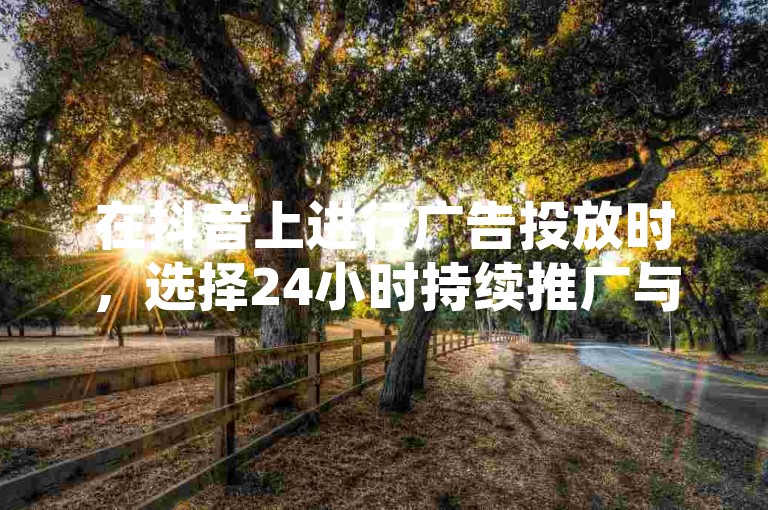在抖音上进行广告投放时，选择24小时持续推广与仅投放12小时的策略，其效果是否相同尚待分析。