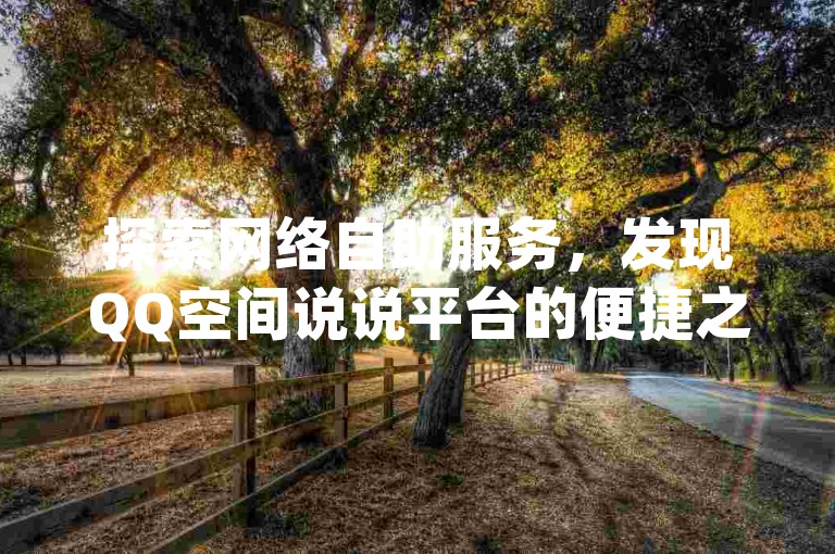 探索网络自助服务，发现QQ空间说说平台的便捷之处，以及如何通过dy双击和自助QQ点赞功能提升你的社交媒体影响力！