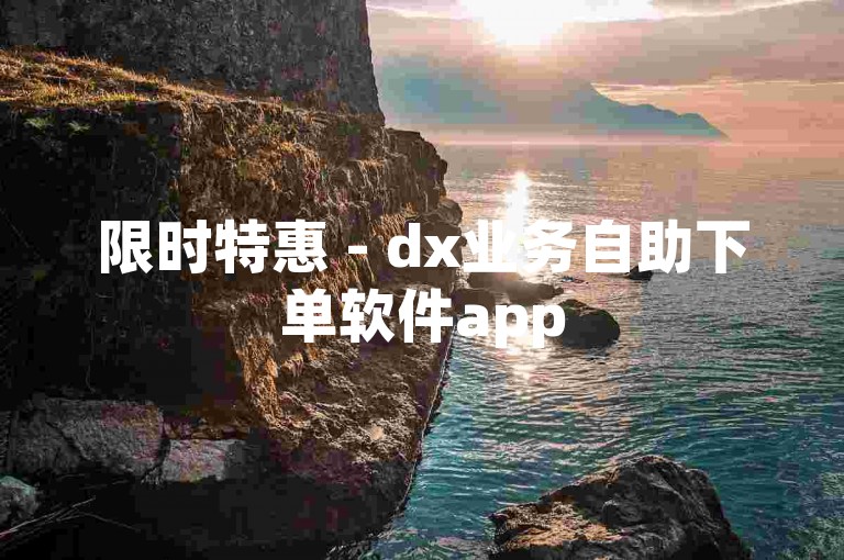 限时特惠 - dx业务自助下单软件app