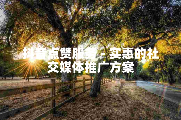 抖音点赞服务 - 实惠的社交媒体推广方案