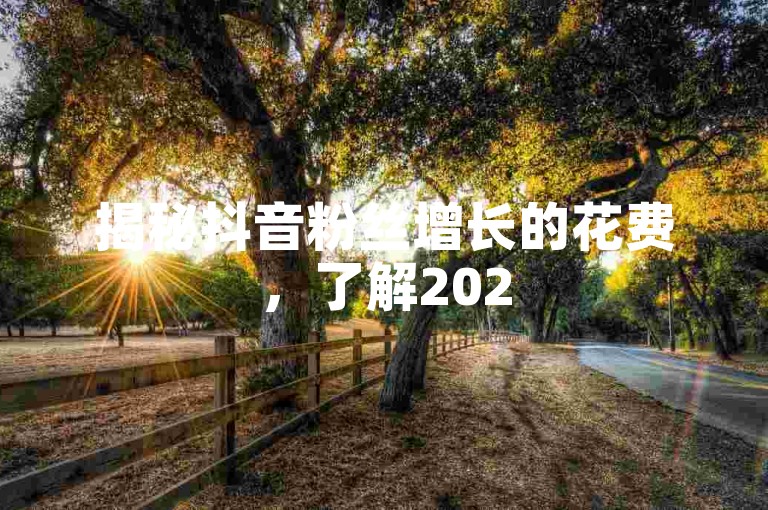 揭秘抖音粉丝增长的花费，了解2025年抖音增粉的真实成本！