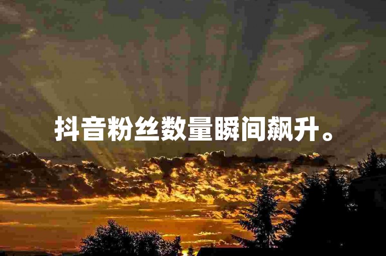 抖音粉丝数量瞬间飙升。