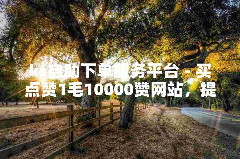 ks自助下单服务平台 - 买点赞1毛10000赞网站，提供快速提升社交媒体影响力的解决方案。