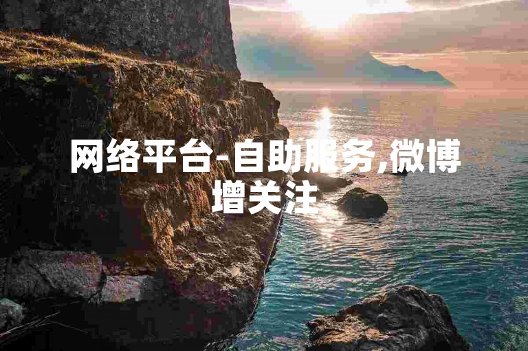 网络平台-自助服务,微博增关注