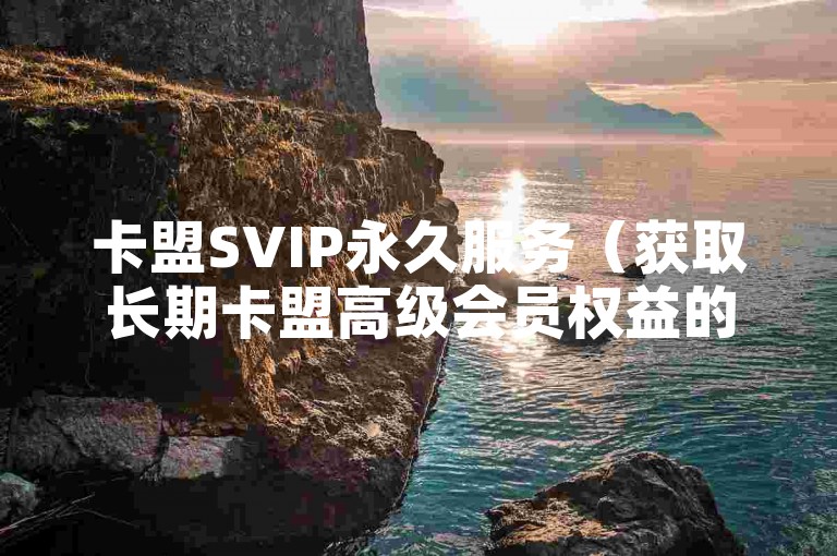 卡盟SVIP永久服务（获取长期卡盟高级会员权益的秘诀）。