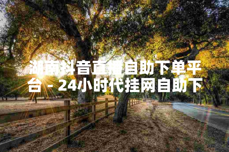 湖南抖音直播自助下单平台 - 24小时代挂网自助下单服务。
