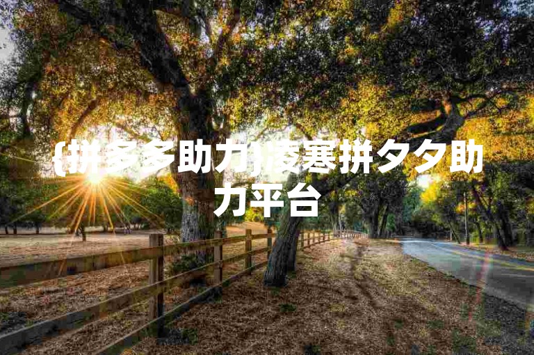 {拼多多助力}凌寒拼夕夕助力平台