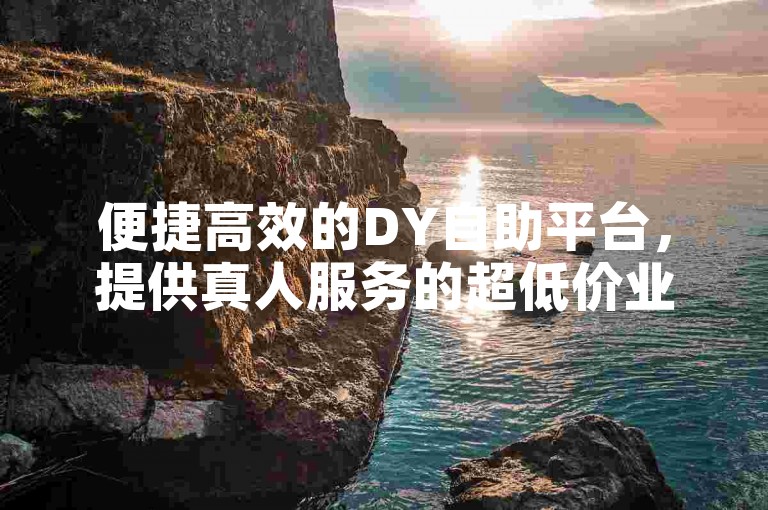 便捷高效的DY自助平台，提供真人服务的超低价业务下单体验。