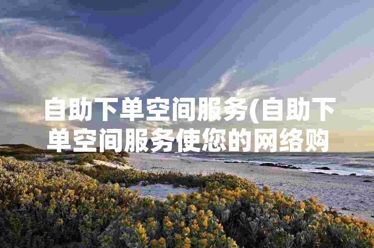 自助下单空间服务(自助下单空间服务使您的网络购物体验更加便捷高效)