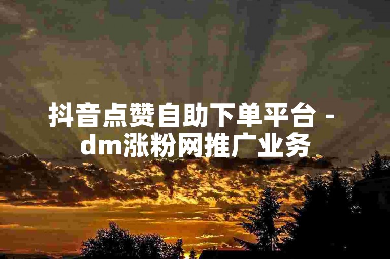 抖音点赞自助下单平台 - dm涨粉网推广业务