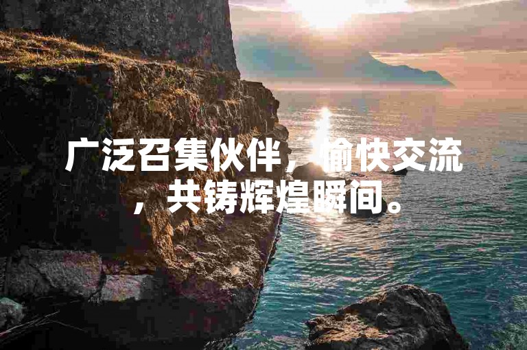 广泛召集伙伴，愉快交流，共铸辉煌瞬间。