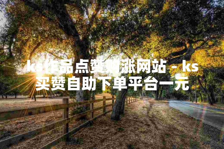 ks作品点赞购涨网站 - ks买赞自助下单平台一元