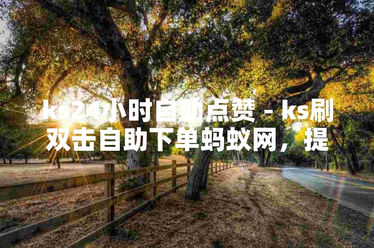 ks24小时自助点赞 - ks刷双击自助下单蚂蚁网，提供便捷的点赞服务。