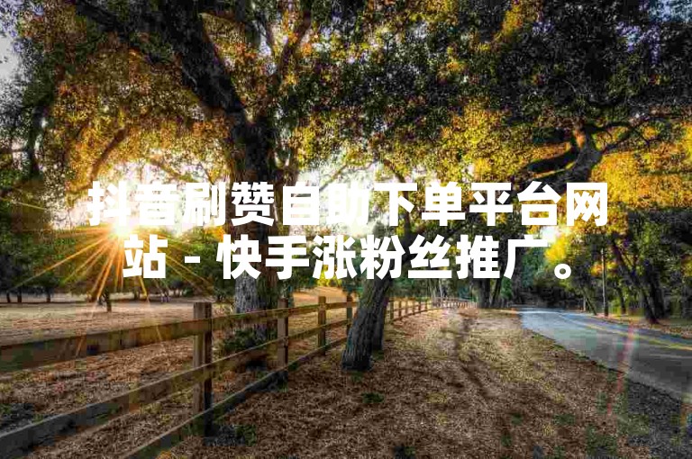 抖音刷赞自助下单平台网站 - 快手涨粉丝推广。