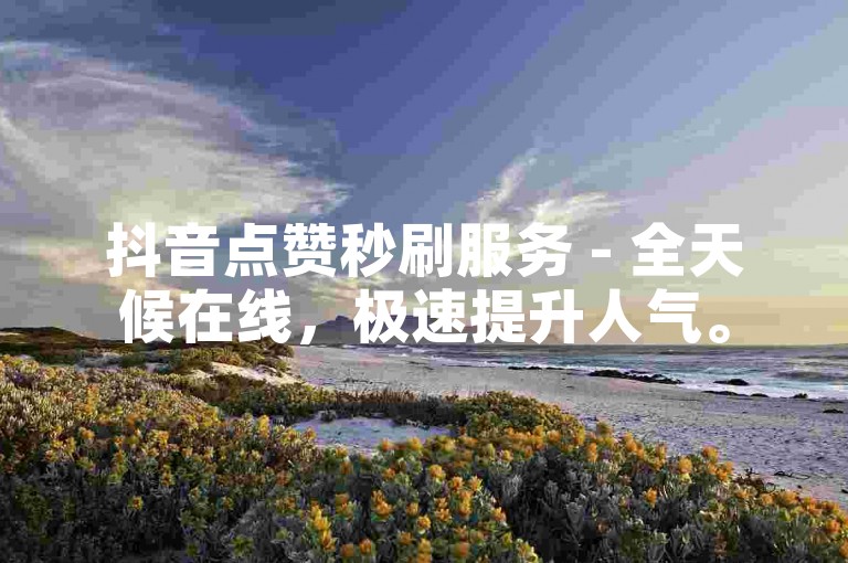 抖音点赞秒刷服务 - 全天候在线，极速提升人气。