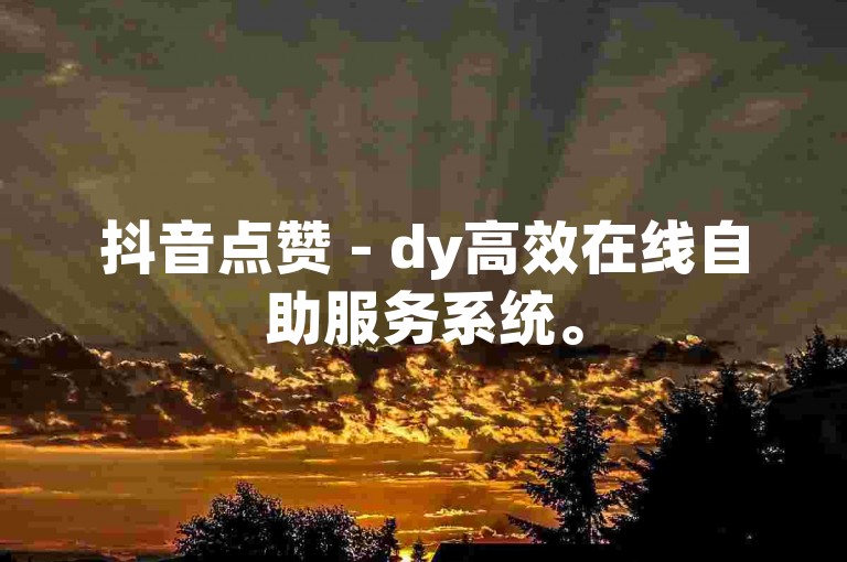 抖音点赞 - dy高效在线自助服务系统。