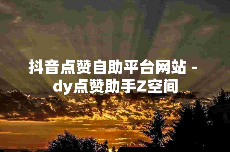 抖音点赞自助平台网站 - dy点赞助手Z空间