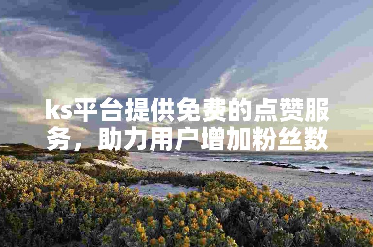 ks平台提供免费的点赞服务，助力用户增加粉丝数量。
