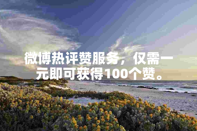 微博热评赞服务，仅需一元即可获得100个赞。