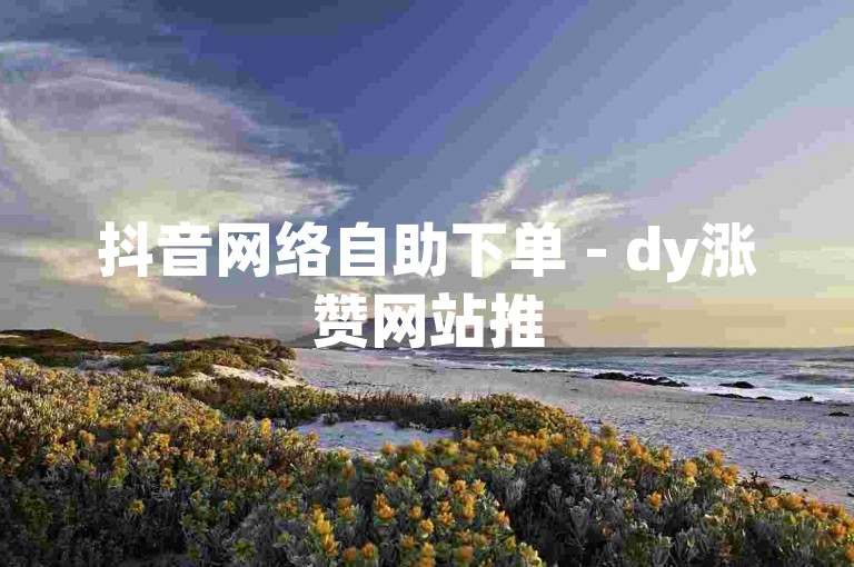 抖音网络自助下单 - dy涨赞网站推