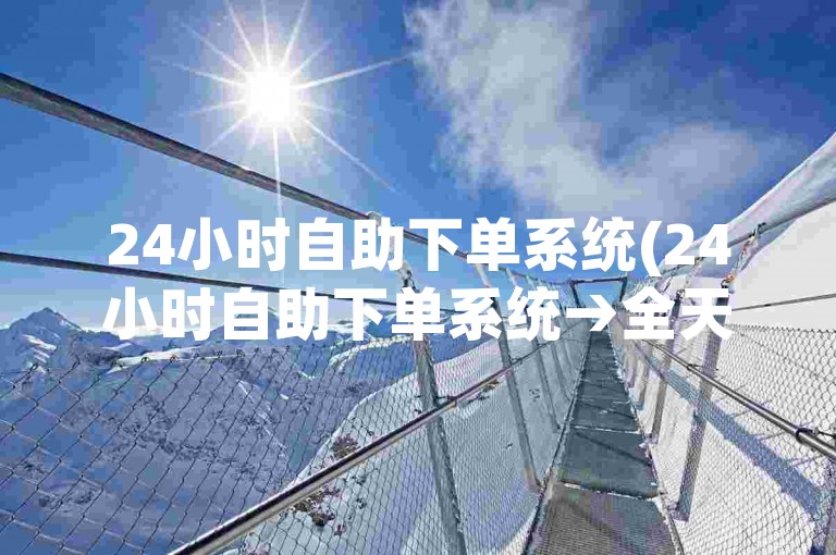 24小时自助下单系统(24小时自助下单系统→全天候自助下单系统)