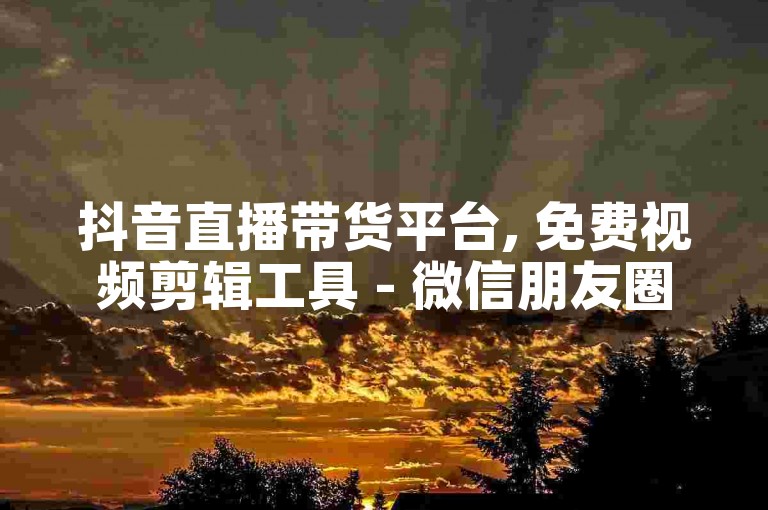 抖音直播带货平台, 免费视频剪辑工具 - 微信朋友圈广告投放网站 - 微博粉丝增长服务