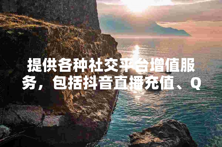 提供各种社交平台增值服务，包括抖音直播充值、QQ空间访客量提升以及哔哩哔哩播放量增加的专业网站。