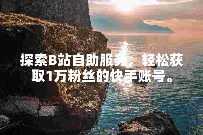 探索B站自助服务，轻松获取1万粉丝的快手账号。