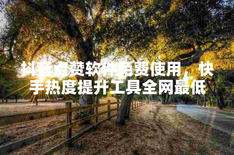 抖音点赞软件免费使用，快手热度提升工具全网最低价0.1元。