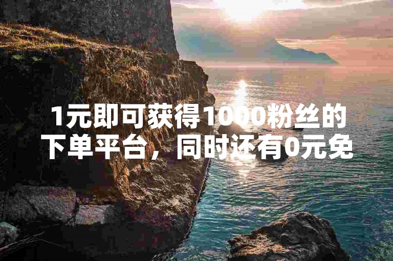 1元即可获得1000粉丝的下单平台，同时还有0元免费刷快手赞的优惠活动。