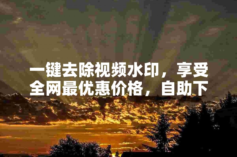 一键去除视频水印，享受全网最优惠价格，自助下单提升快手粉丝量。