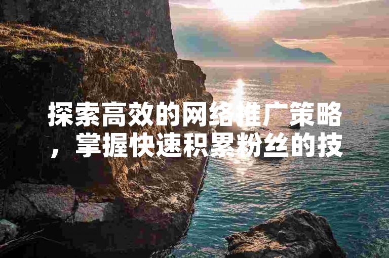 探索高效的网络推广策略，掌握快速积累粉丝的技巧，并了解苹果手机用户如何以最经济的方式充值抖音币。