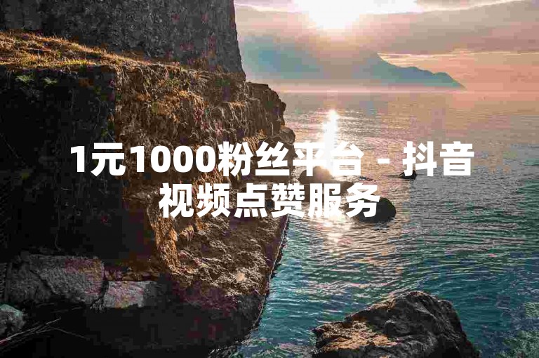 1元1000粉丝平台 - 抖音视频点赞服务