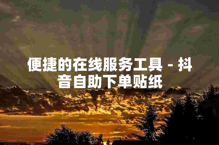 便捷的在线服务工具 - 抖音自助下单贴纸