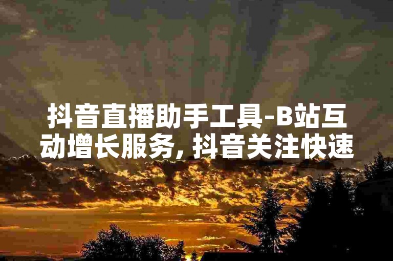 抖音直播助手工具-B站互动增长服务, 抖音关注快速提升。