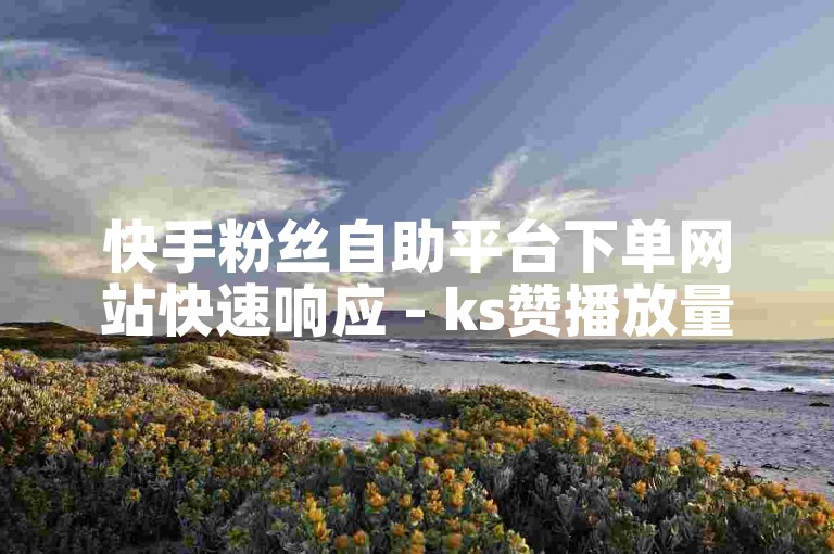 快手粉丝自助平台下单网站快速响应 - ks赞播放量自助下单平台网站。