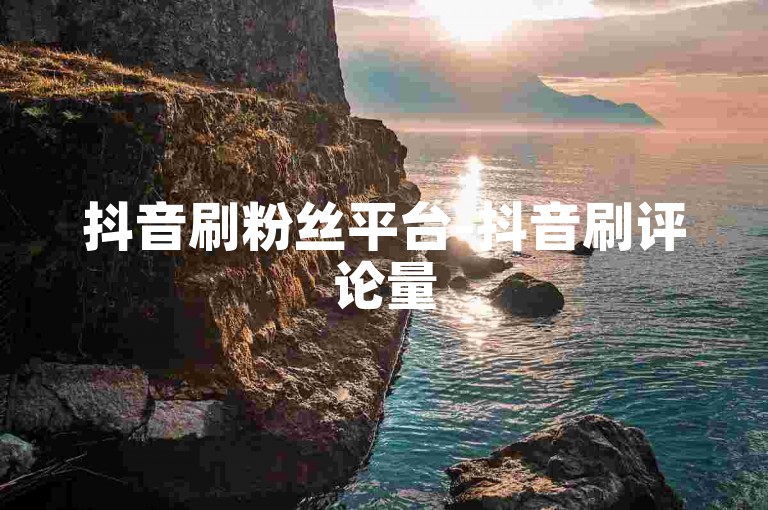 抖音刷粉丝平台-抖音刷评论量