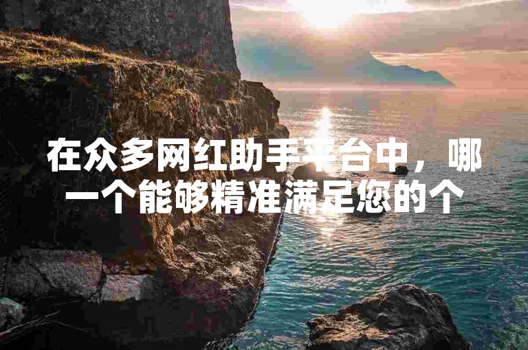 在众多网红助手平台中，哪一个能够精准满足您的个性化需求呢？
